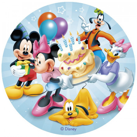 mickey et ses amis anniversaire Disque A Gateau En Azyme Mickey Et Ses Amis mickey et ses amis anniversaire