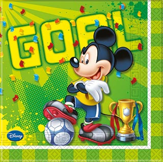 Anniversaire Garcon Mickey Foot Lot De Serviettes Foot A Prix Discount