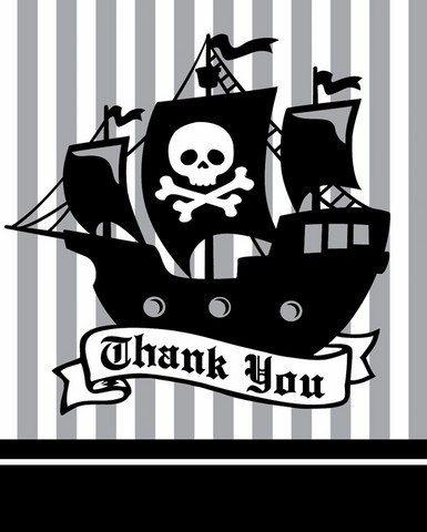 Anniversaire Pirate Carte De Remerciement A Prix Incroyable