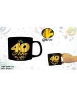 Mug noir et or - 40 ans