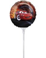 Petit ballon hélium Cars McQueen avec bâton