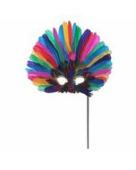 masque venise multicolore plume