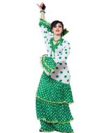 Déguisement femme danseuse flamenco verte - Taille L