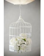 Urne cage oiseau - blanche