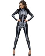 Costume femme fever justaucorps squelette - Taille XS