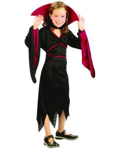 Déguisement fille vampire rouge et noir - Taille 5/6 ans