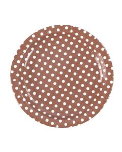 10 assiettes pois chocolat