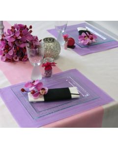 Sets de table rectangulaires intissés - parme - x50