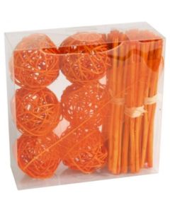 Kit Rotin Fagots Boules et Feuille - Couleur au choix