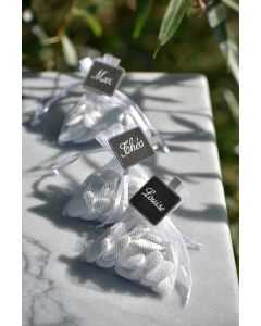 10 sachets tulle blanc 7,5 cm x 10 cm 