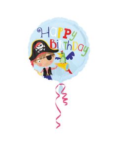 Ballon hélium petit pirate happy birthday