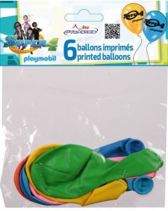 6 ballons latex - Super 4