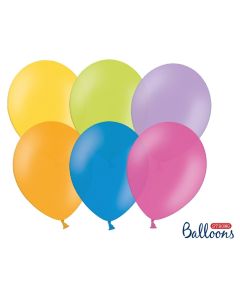 50 ballons 27 cm multicolores pastel