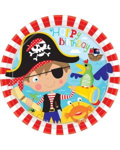 8 assiettes Pirates Anniversaire