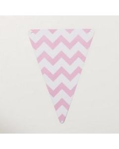 5 fanions chevron 15 x 21 cm – rose