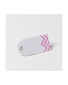 12 étiquettes chevron 6 x 3 cm – fuchsia