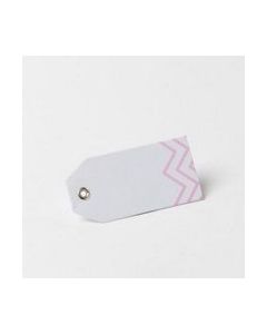 12 étiquettes chevron 6 x 3 cm – rose