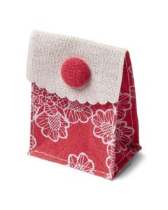 4 pochettes en lin corail