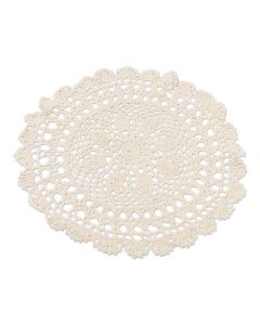 napperon crochet 30 cm ivoire