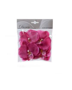 Boutons orchidée en soie - fuchsia