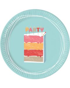 8 assiettes anniversaire birthday cake