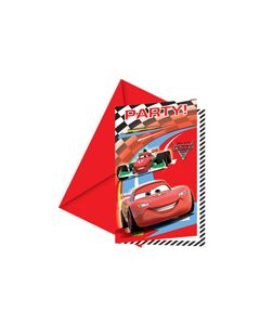 Cartes d'invitations Cars x 6