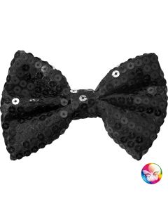 Noeud papillon paillettes - Noir