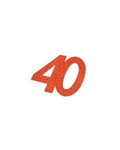 autocollant anniversaire 40 ans rouge 