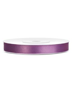 Ruban satin 6 mm - prune