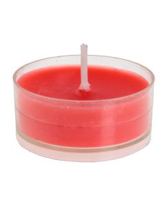 Lot de 4 bougies ronde de coloris rouge à prix jamais vu !