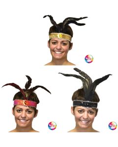 Bandeau Charleston 3 plumes - Plusieurs couleurs