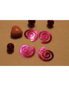 Confettis de table spirale fuchsia