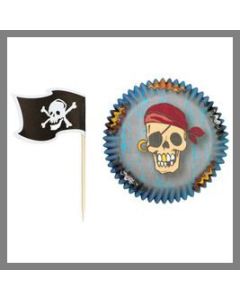 Caissettes à cupcakes - Pirates - x24