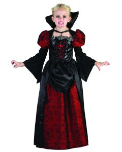 Déguisement fille vampire rouge et noir - Taille 7/9 ans