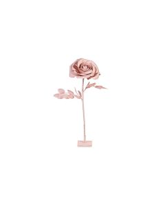 Fleur décorative 77 cm sur pied rose