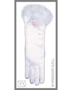 Gants en satin pour enfant - blanc