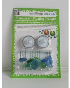 Set de 2 bougies LED et galets décoratifs