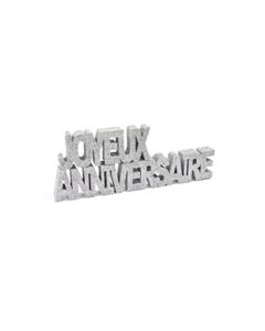 déco de table joyeux anniversaire argent