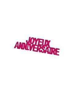 autocollant joyeux anniversaire fuchsia