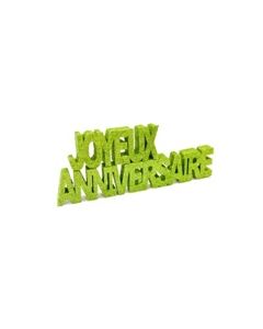 déco de table joyeux anniversaire vert anis 