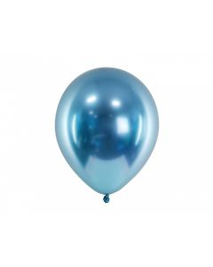 50 ballons bleu glossy