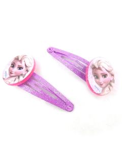 2 Barrettes roses Elsa - La Reine des Neiges